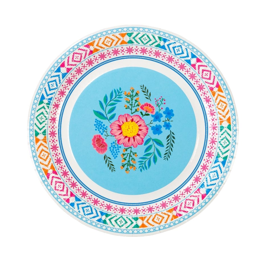 Talking Tables Talking Tables Boho Floral Paper Plates 9” Pack of 12 - Little Miss Muffin Children & Home