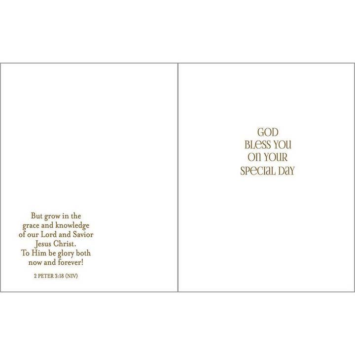 Gina B Designs Inc Gold Cross with Scripture Religious Greeting Card - Little Miss Muffin Children & Home