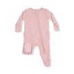 Angel Dear Basics Mellow Rose 2 Way Zipper Ruffle Back Footie - Little Miss Muffin Children & Home