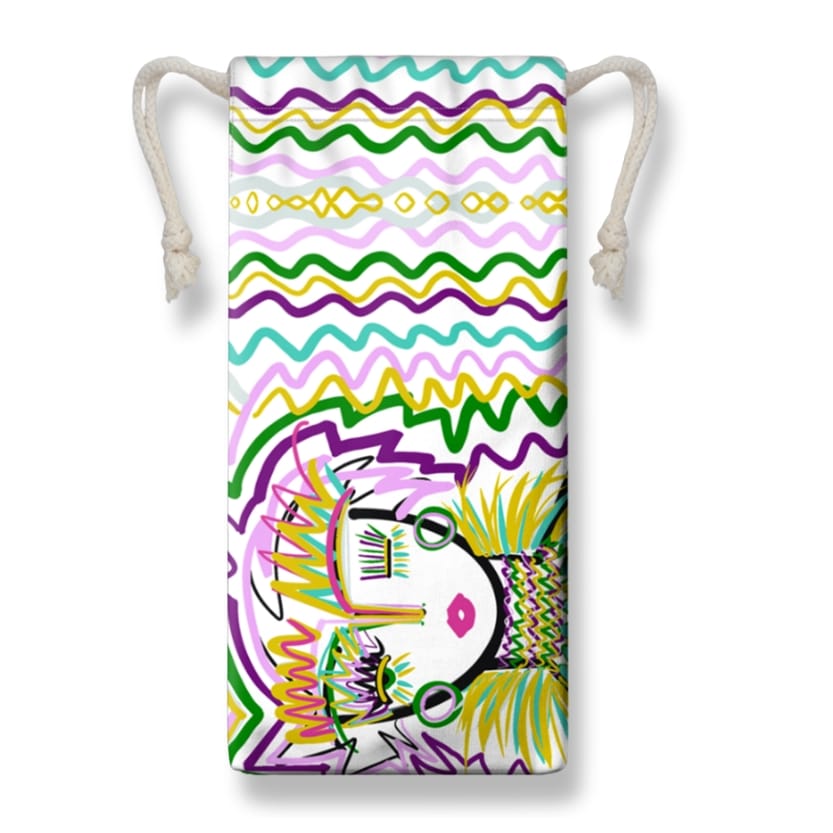 Pour Me Something Chica 70 x 36 inch beach towel by Windy O'Connor Art, view 2