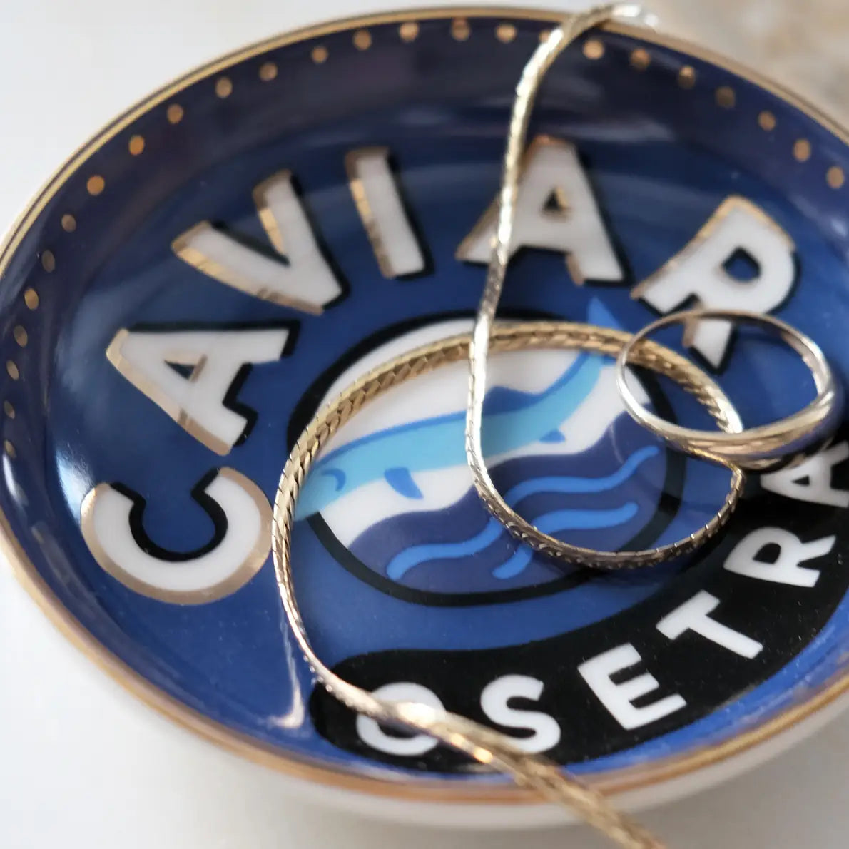 Idlewild Caviar Porcelain Trinket Dish - Little Miss Muffin Children & Home