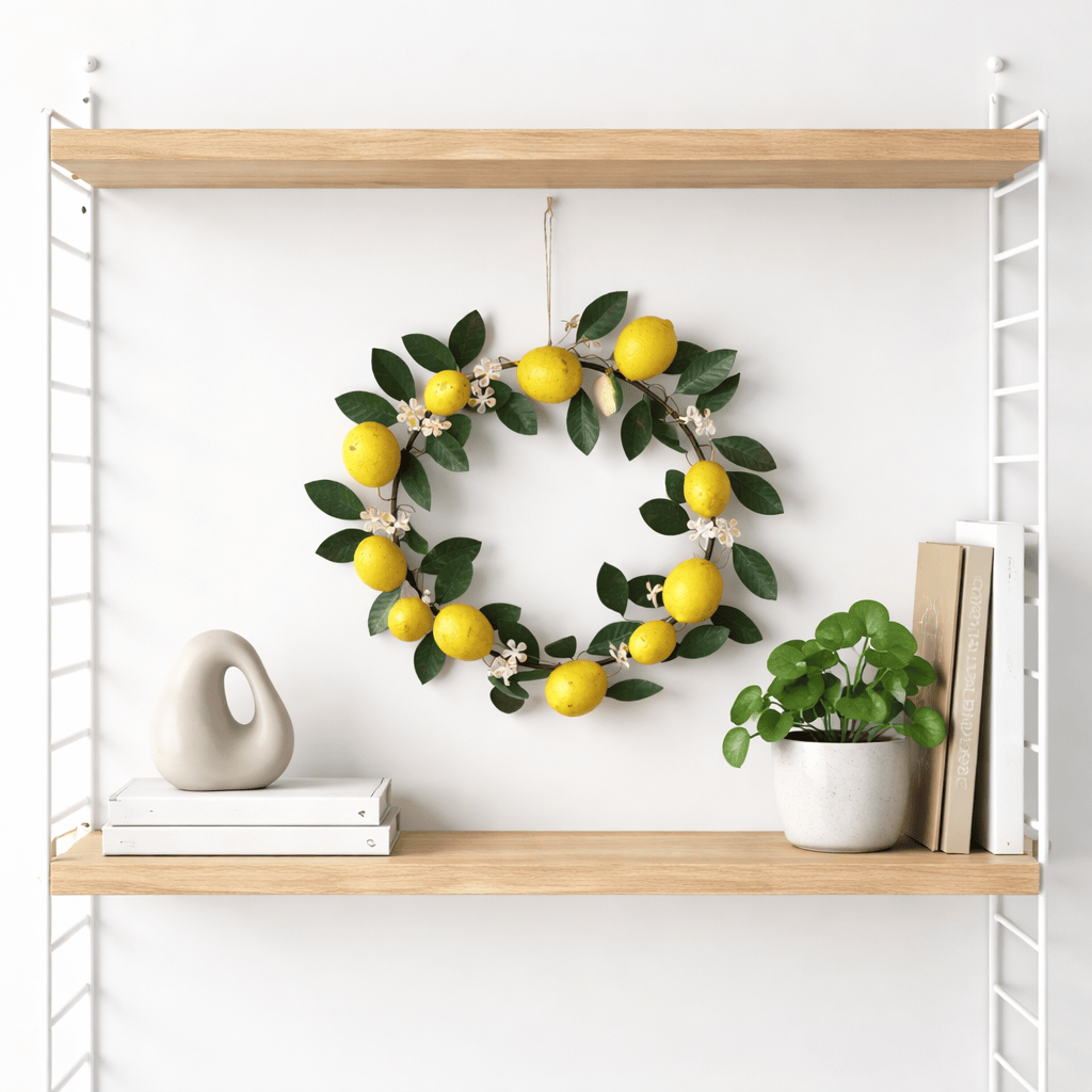 Creative Co-op Hand-Painted Metal Vintage Reproduction Toleware Lemon Wreath - Little Miss Muffin Children & Home
