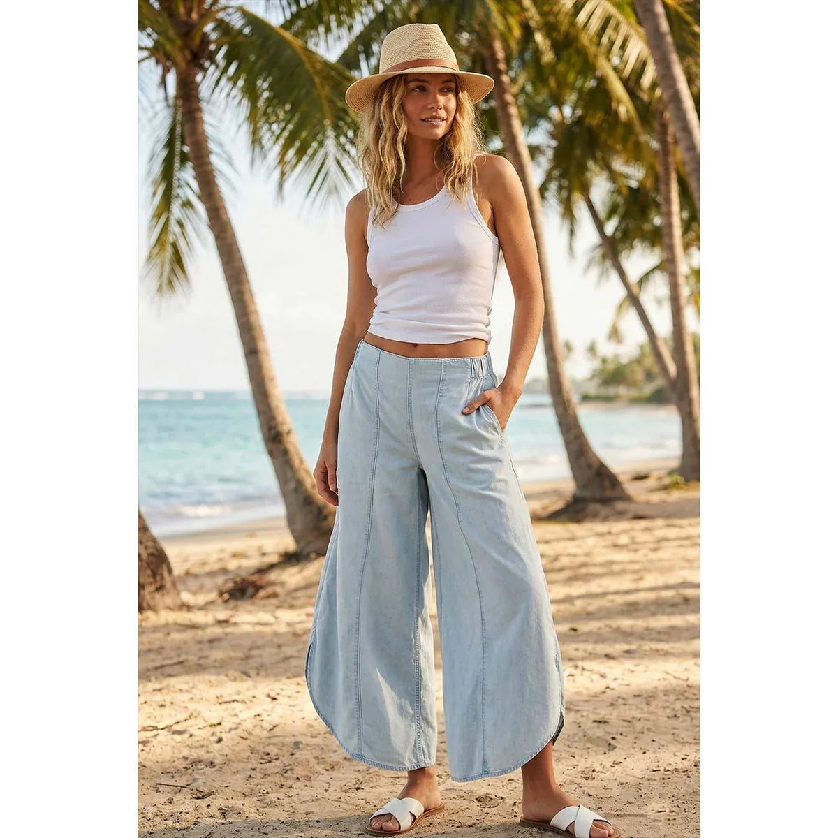 Ive Tulip Cut Washed Denim Relaxed Fit Jeans, 2 Colors Available - Little Miss Muffin Children & Home