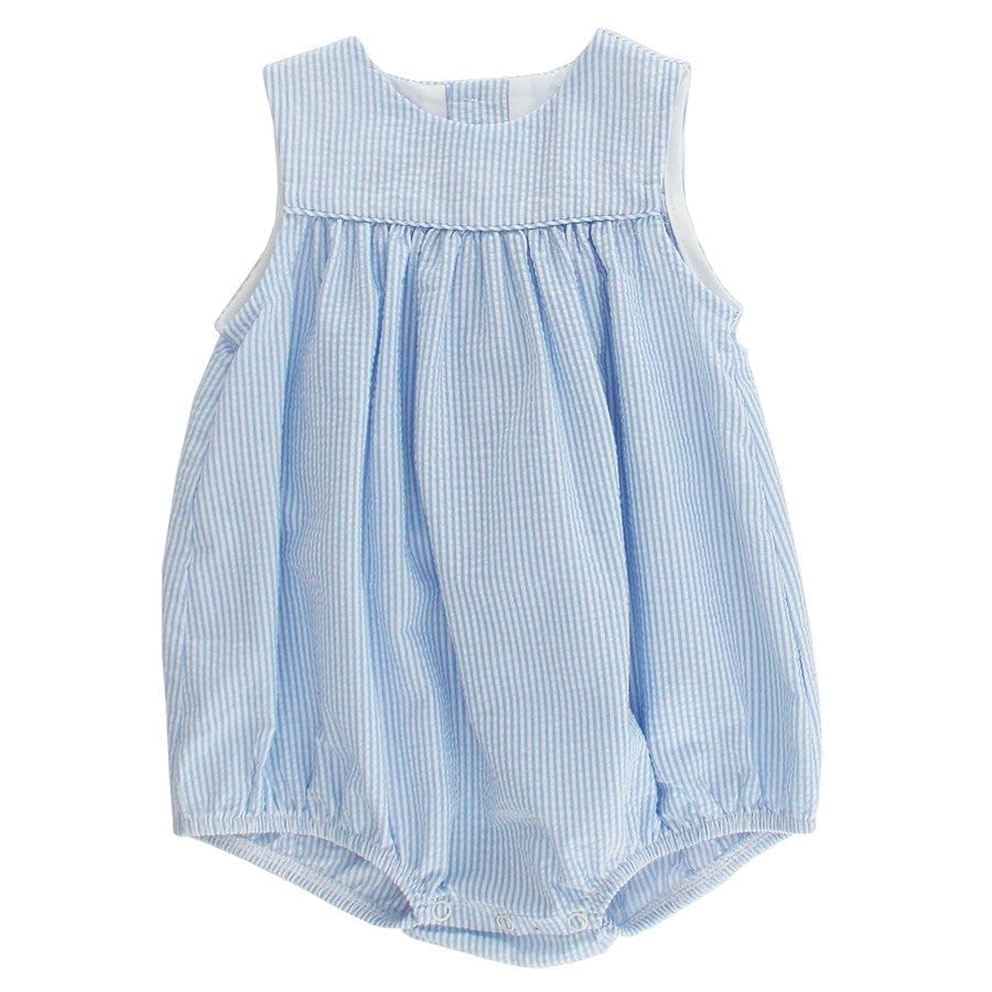 Bailey Boys Bailey Boys Lt Blue Seersucker Stripe, Short Infant Bubble - Little Miss Muffin Children & Home
