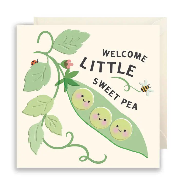 Notes & Queries Inc New Baby Sweet Pea Greeting Card Rosanna Rossi - Little Miss Muffin Children & Home