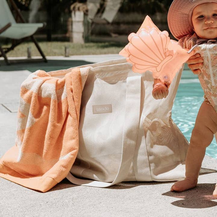 Sande Kids Beach Hauler™ Mini Mesh Beach Bag in Sand - Little Miss Muffin Children & Home