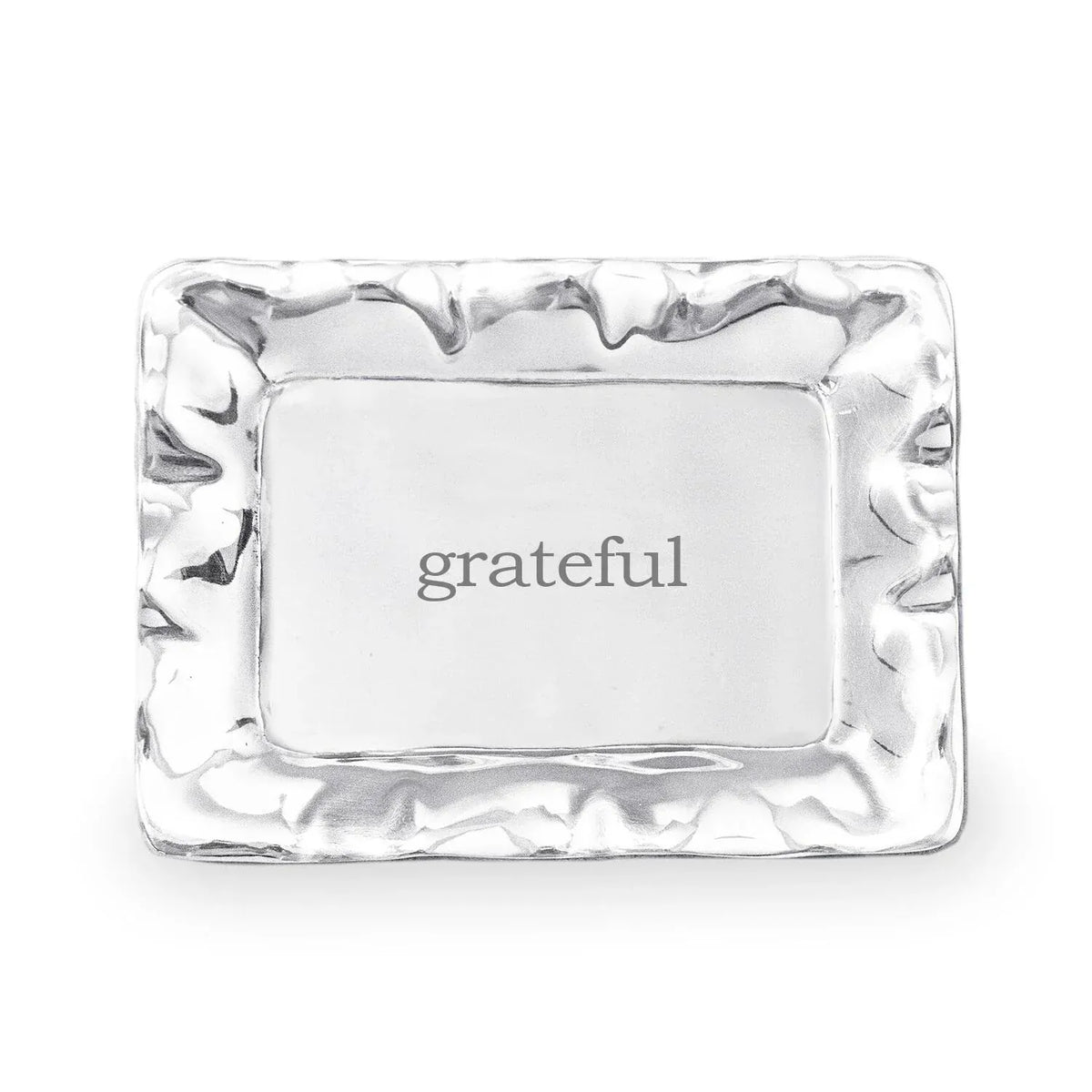 Beatriz Ball Vento Rectangular Tray Engraved "Grateful" - Little Miss Muffin Children & Home