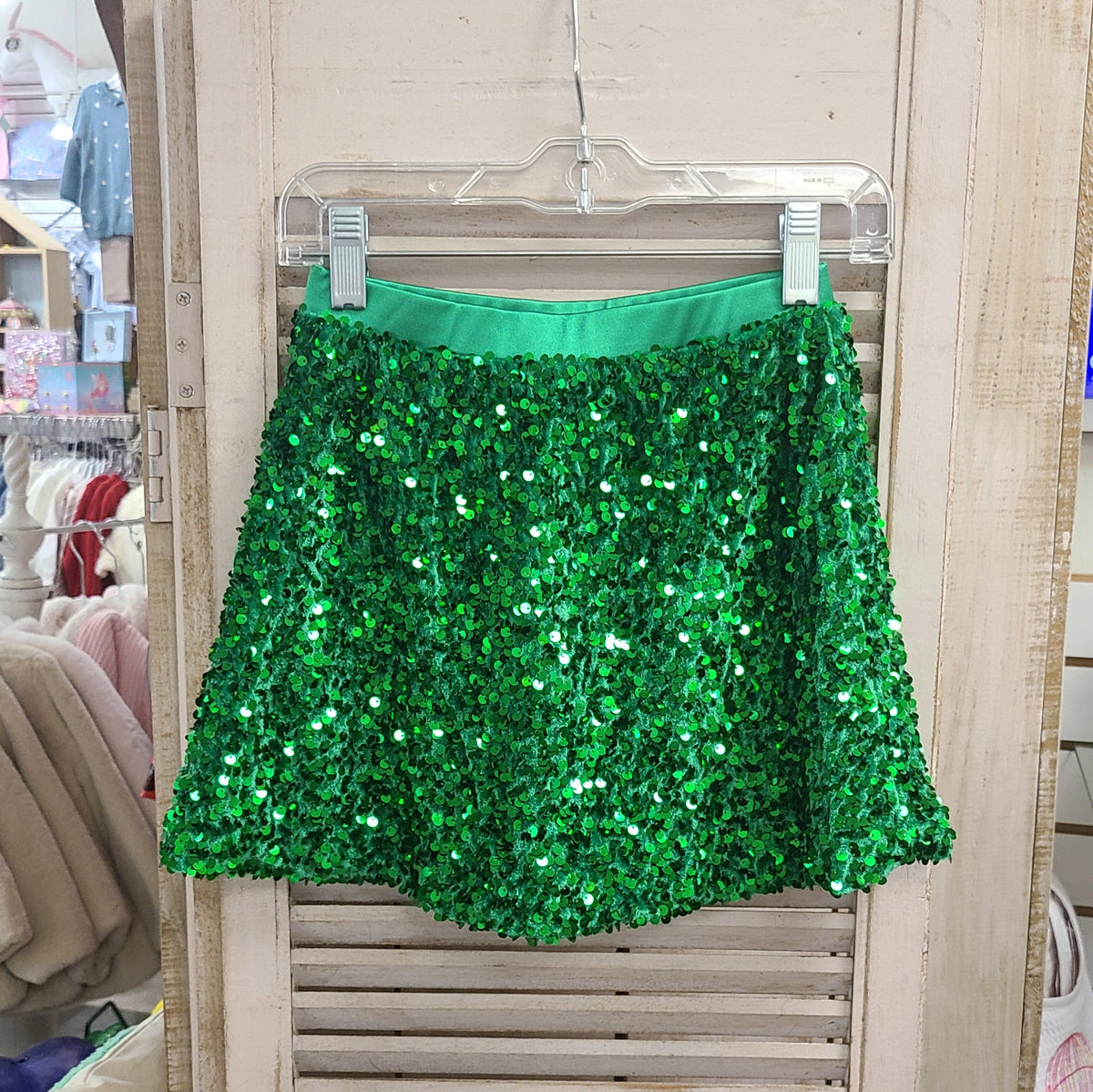 Lulu Bebe Lulu Bebe Green Sequin Skort - Little Miss Muffin Children & Home