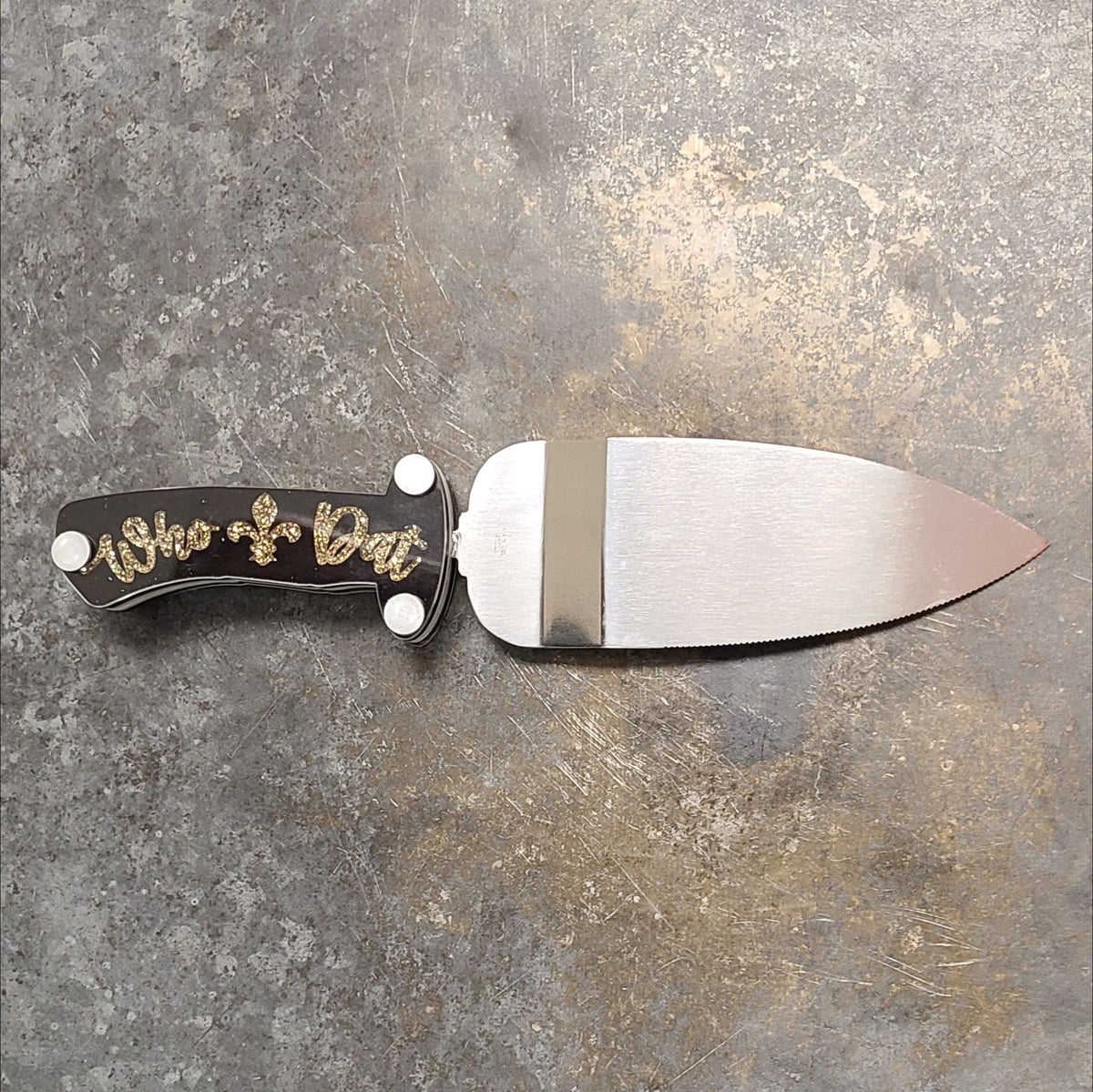 The Unique Oyster Boutique The Unique Oyster Boutique Interchangeable Knife Handle -Who Dat - Little Miss Muffin Children & Home