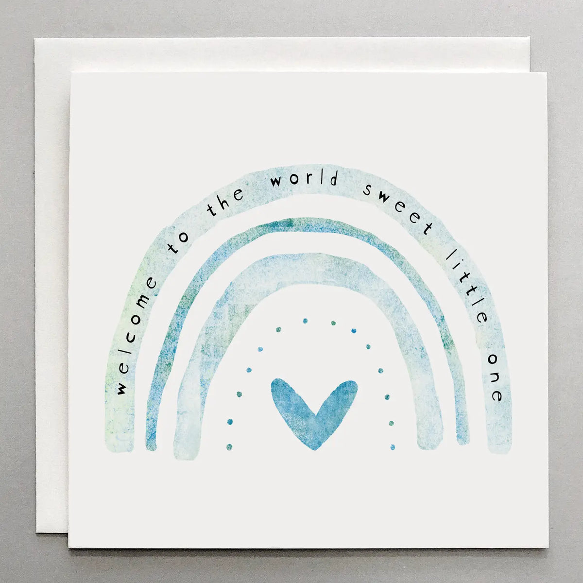 Susan Case Designs Welcome To The World Blue Rainbow- Baby Card - Little Miss Muffin Children & Home
