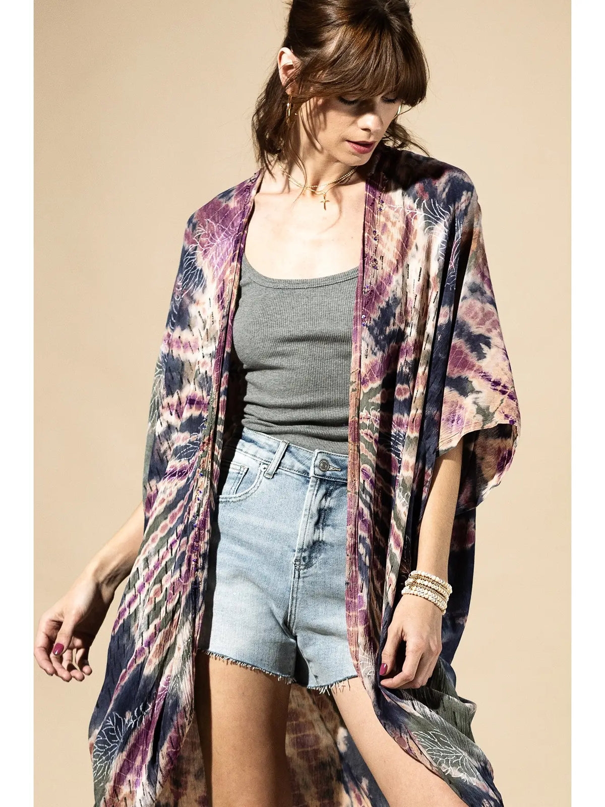 Urbanista Midnight Moss Tie-Dye Kimono - Little Miss Muffin Children & Home