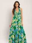 Flying Tomato Green Palm Shore Print Woven Maxi Dress - Little Miss Muffin Children & Home