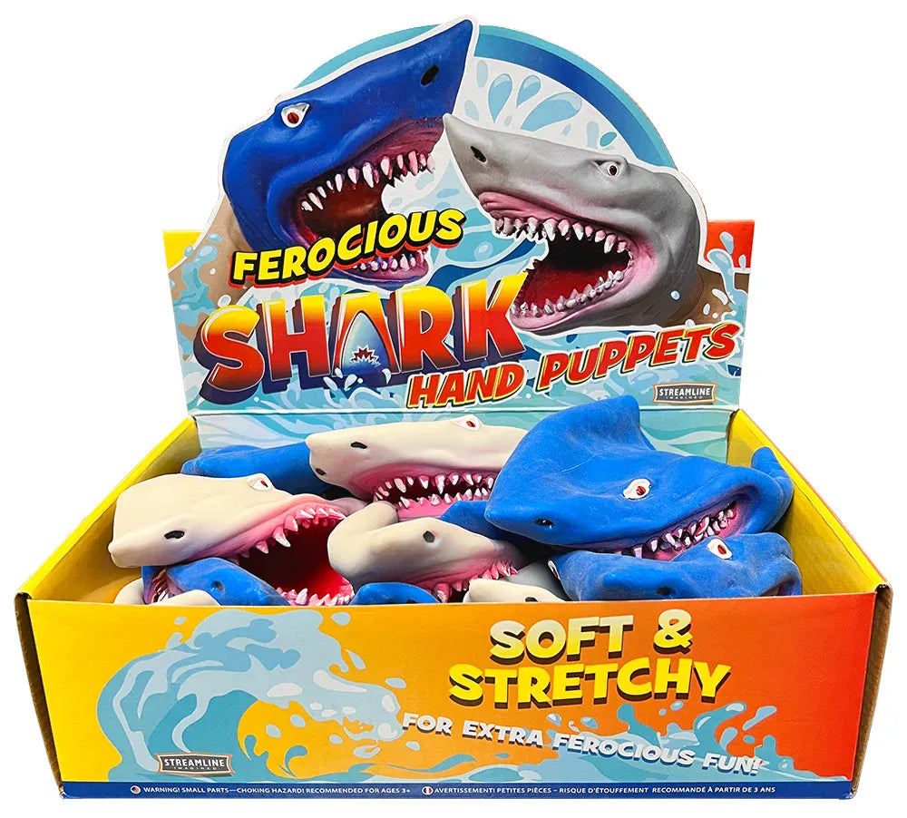 Streamline Ferocious Shark Hand Puppets, 2 Styles Available - Little Miss Muffin Children & Home