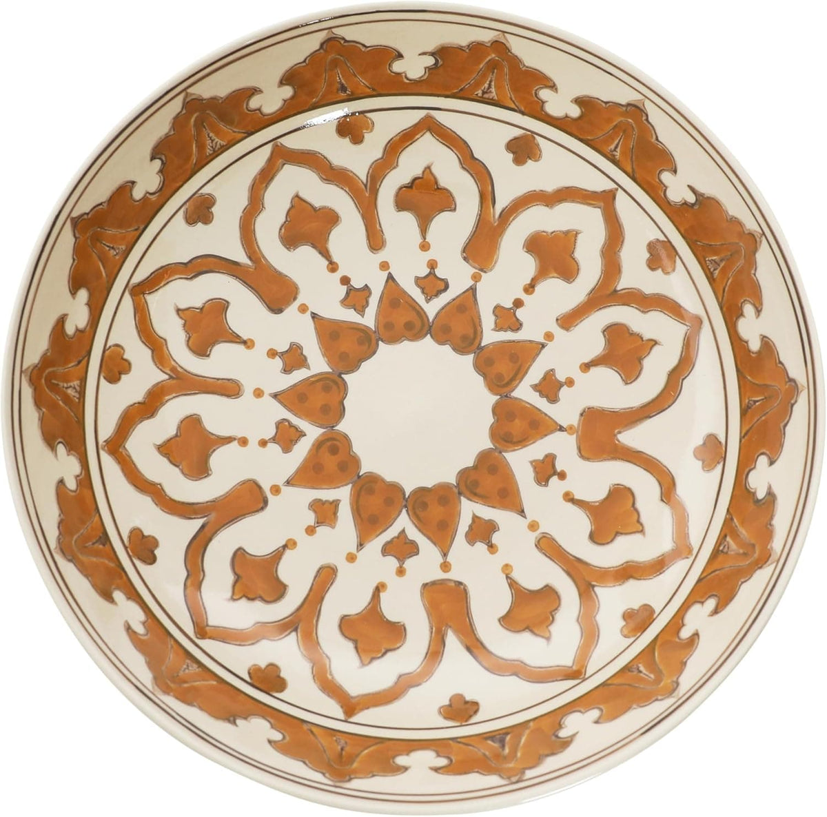 Creative Co-op Creative Co-op Hand Painted Stoneware Serving Bowl with Pattern - Little Miss Muffin Children & Home