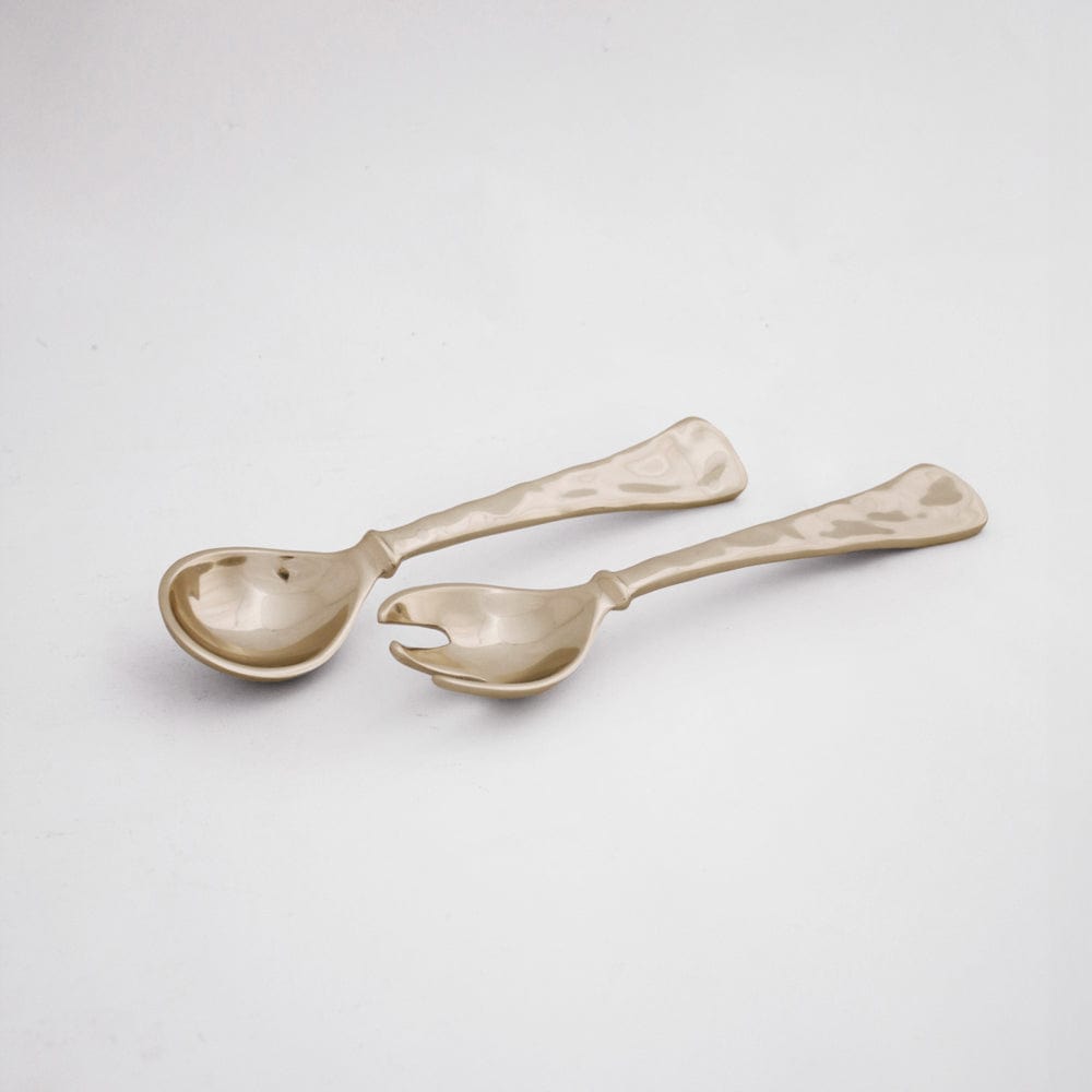 Beatriz Ball Beatriz Ball Sierra Modern Large Shiny Gold Salad Servers - Little Miss Muffin Children & Home