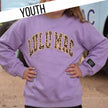Girlie Girl Originals Kids' Lulu Mac Lavender/Leopard Embroidered Logo Sweatshirt by Girlie Girl Originals - Little Miss Muffin Children & Home
