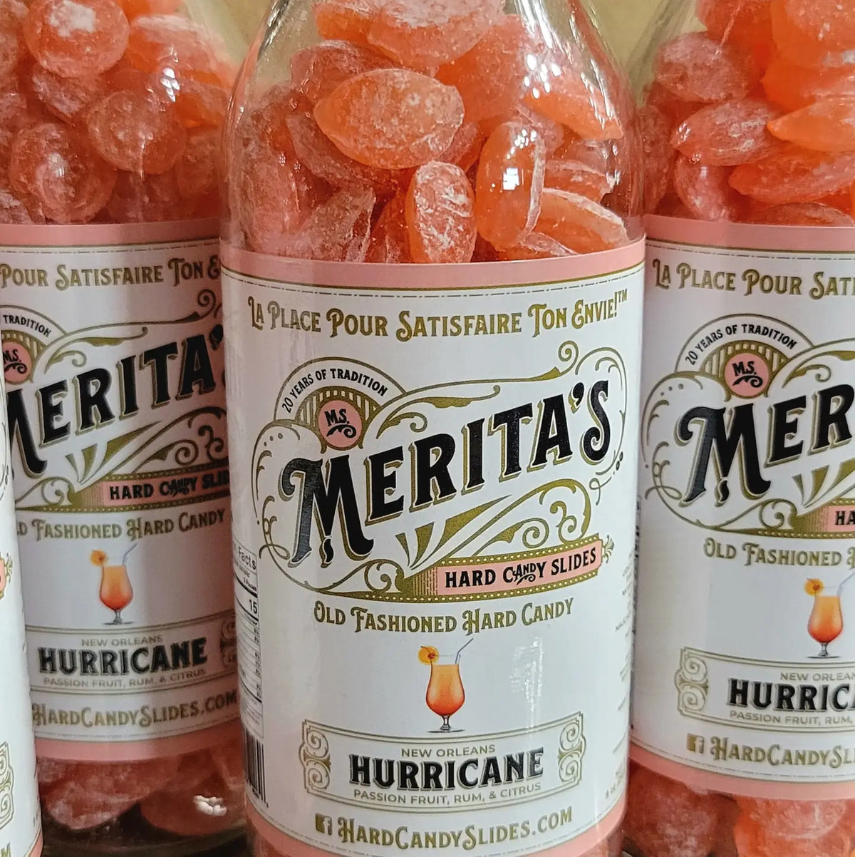 Ms Merita's Hard Candy Slides New Orleans Hurricane Hard Candy in a Glass Bottle - Little Miss Muffin Children & Home