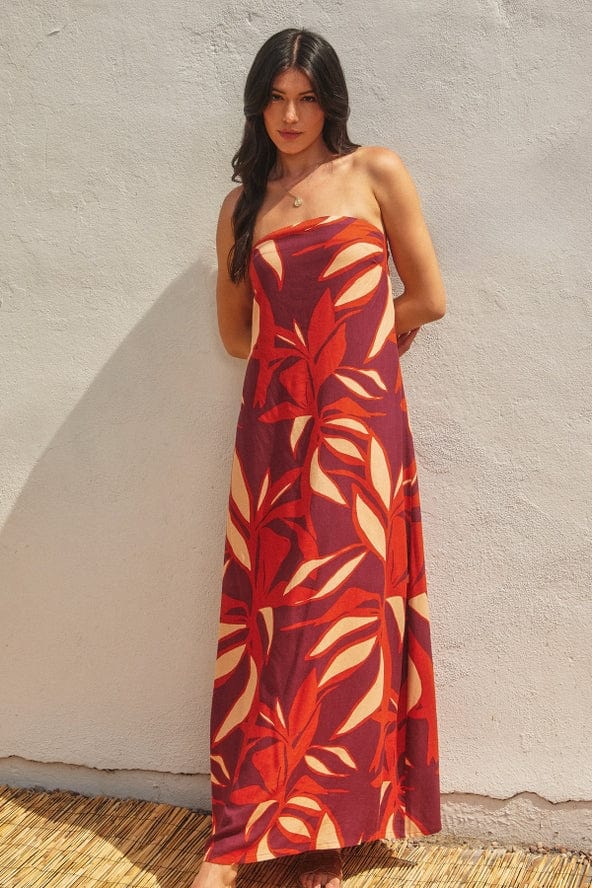 Dress Forum Keep in Touch Strapless Tie Back Maxi Dress - Little Miss Muffin Children & Home