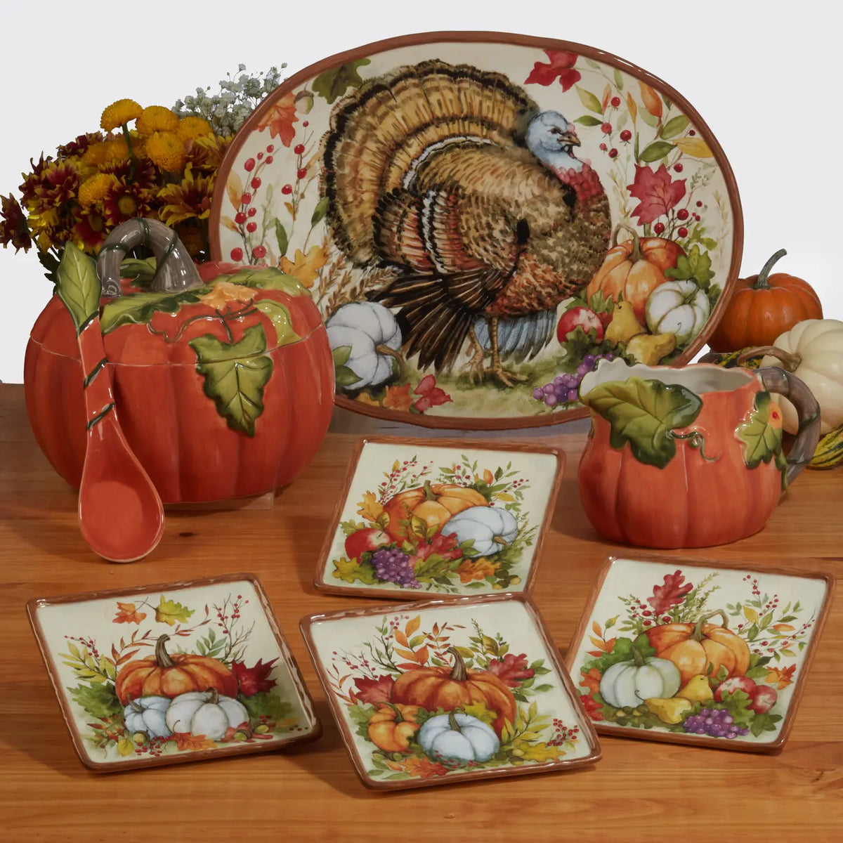 Certified International Harvest Blessings Fall Oval Turkey Platter - Little Miss Muffin Children & Home
