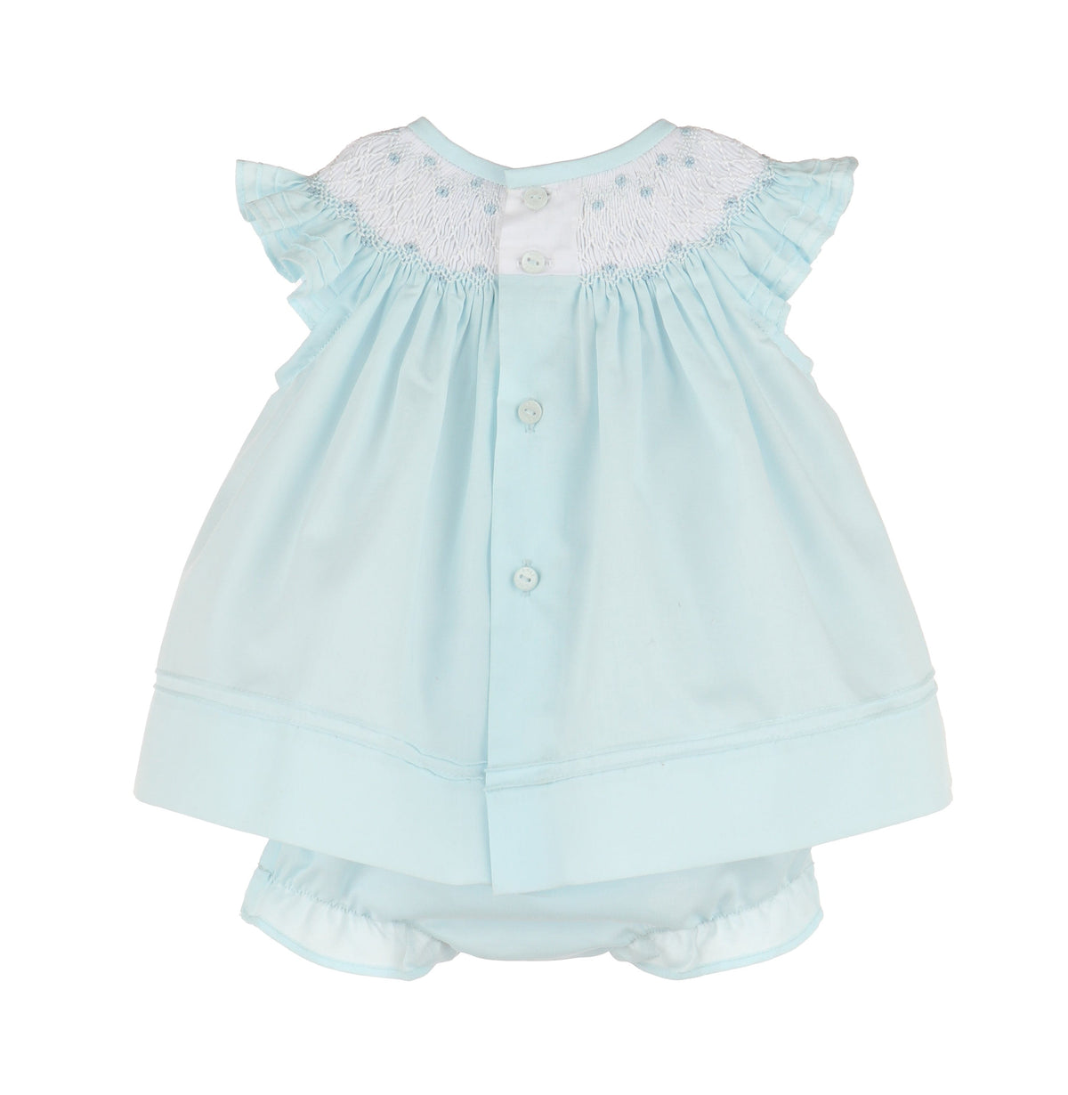 Casero & Associates Casero & Associates Color Combo Smock Bishop, Blue - Little Miss Muffin Children & Home