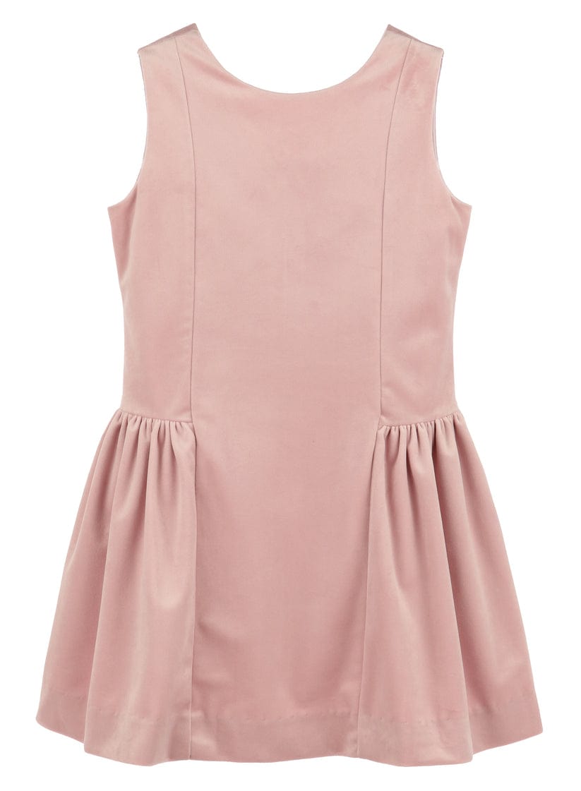 girls pink velvet princess dress