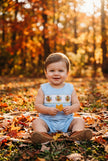 Lulu Bebe Pete Turkey Smocked Shortall - Little Miss Muffin Children & Home