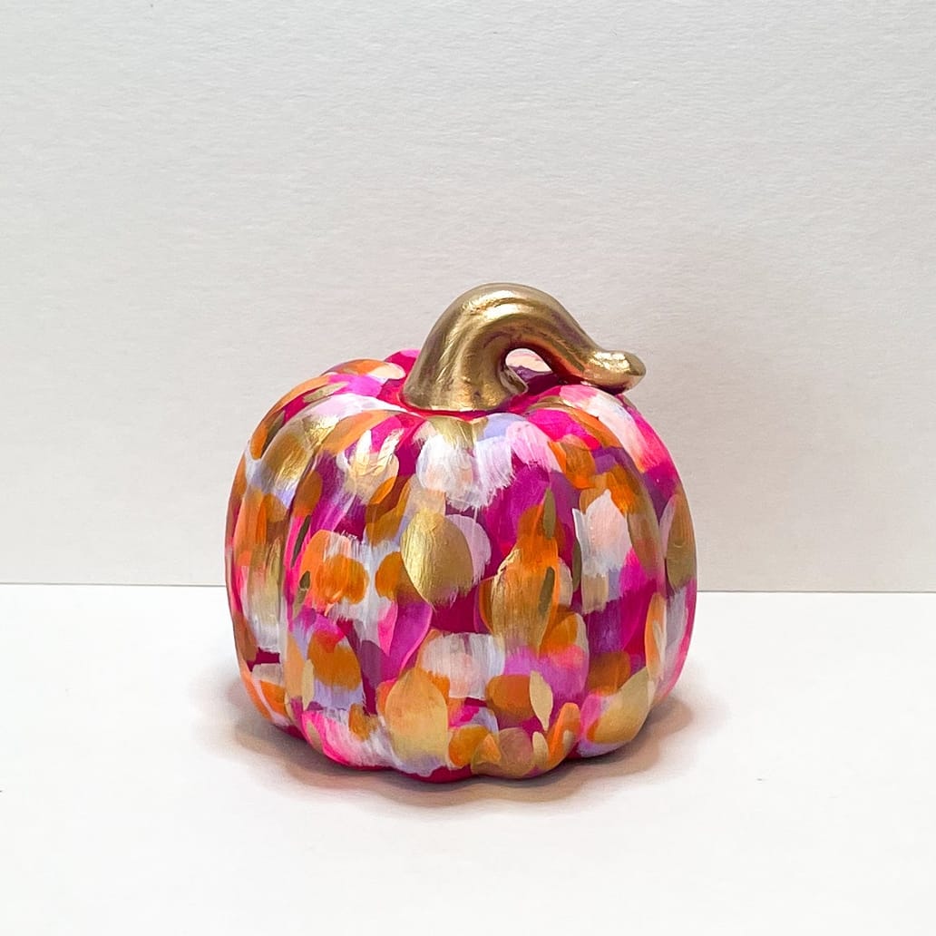 Jessica Reynolds Art Pink Abstract Pumpkin - Little Miss Muffin Children & Home