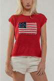 Urban Daizy Crochet Flag Cap Sleeve Crewneck Sweater - Little Miss Muffin Children & Home