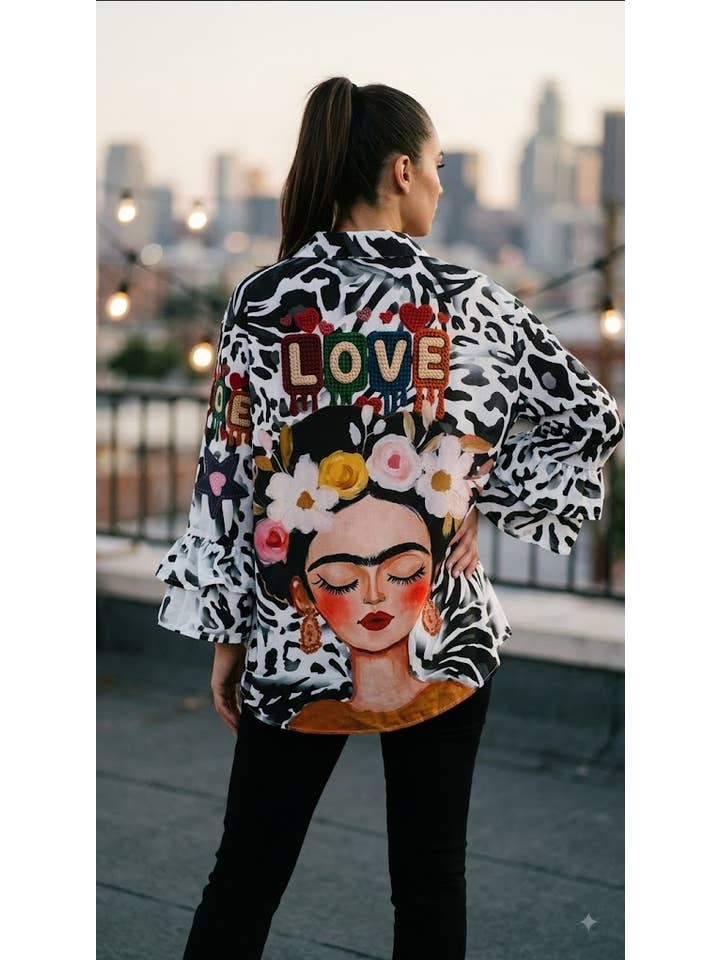 Loowie Frida Love Animal Print Shirt - Little Miss Muffin Children & Home