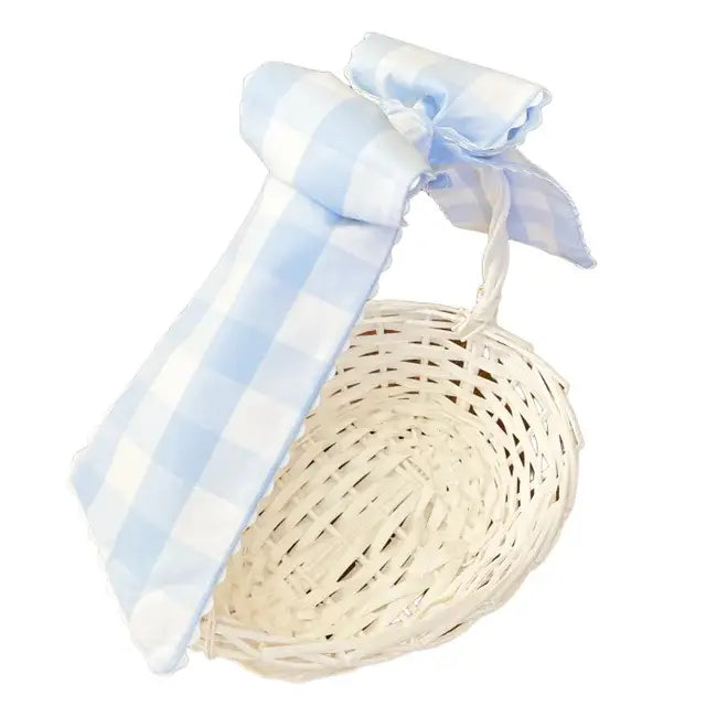 The Bow Next Door Buffalo Check with Ric Rac Trim Basket Bow - Little Miss Muffin Children & Home