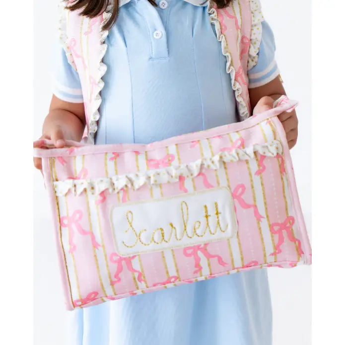 Sugar Bee Clothing Pink Bows Pencil Bag - Little Miss Muffin Children & Home