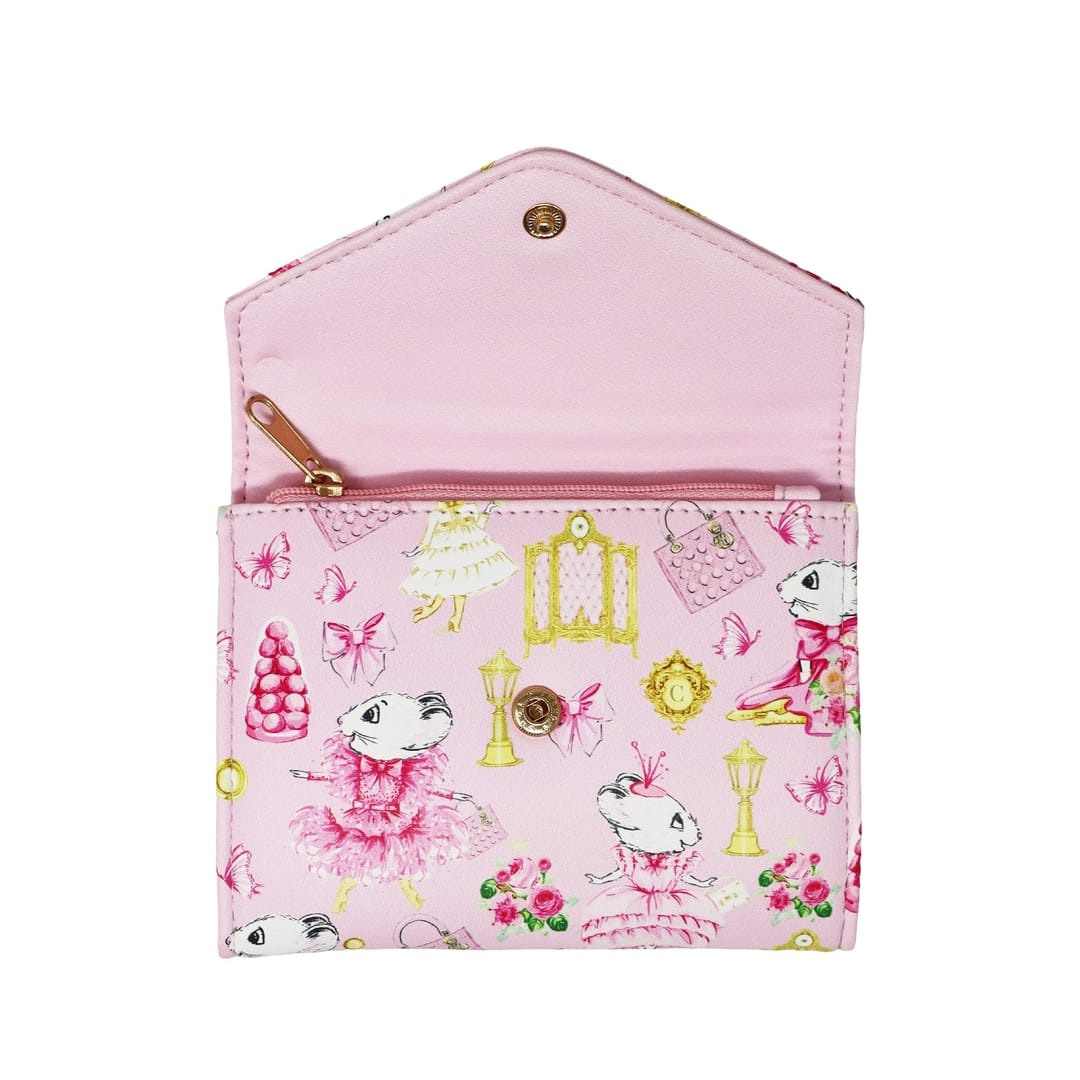 Pink Poppy Pink Poppy Claris the Chicest Mouse in Paris Wallet - Little Miss Muffin Children & Home