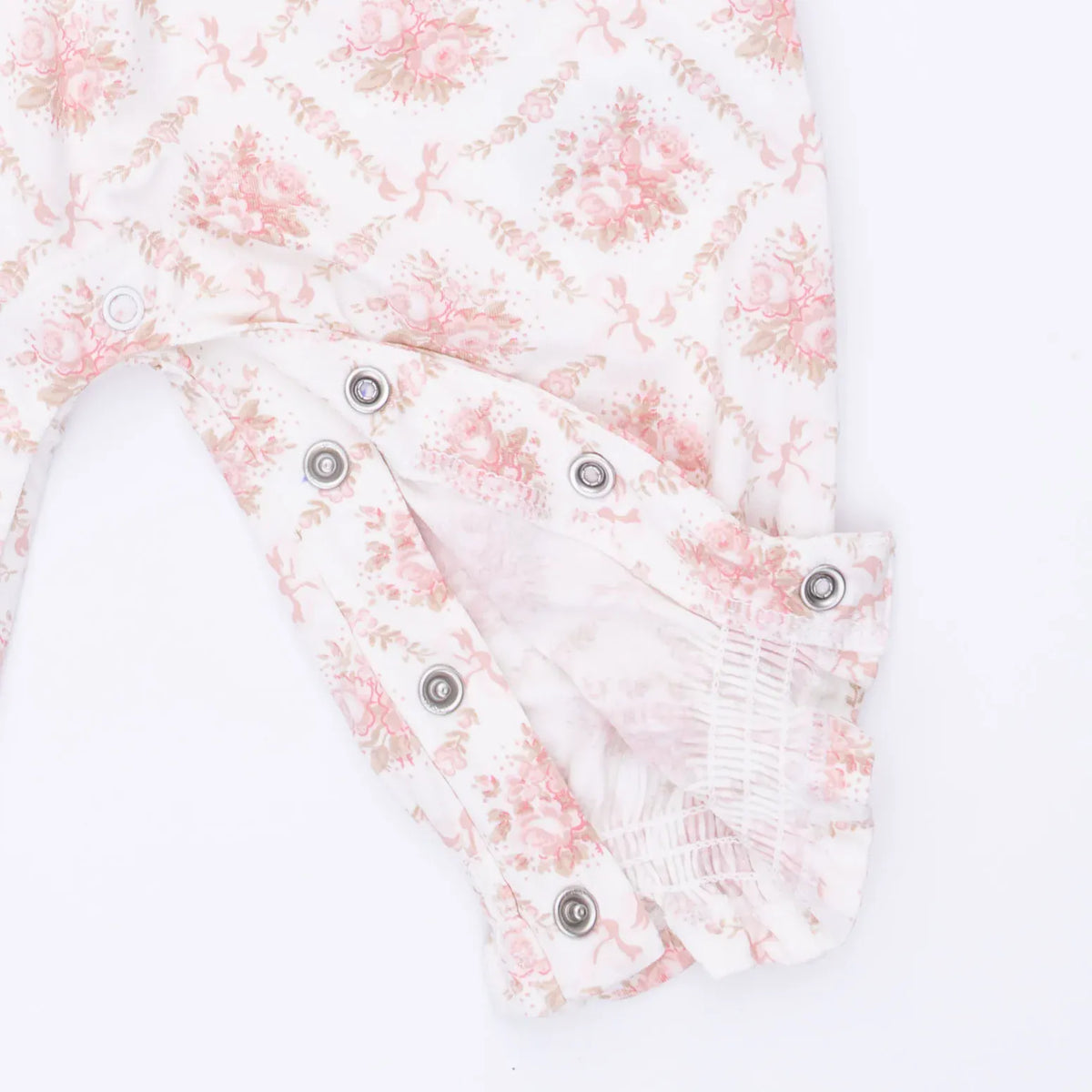 Angel Dear Rose Bow Lattice Smocked Long Sleeve Romper - Little Miss Muffin Children & Home