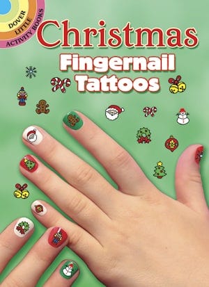 kids christmas fingernail stickers