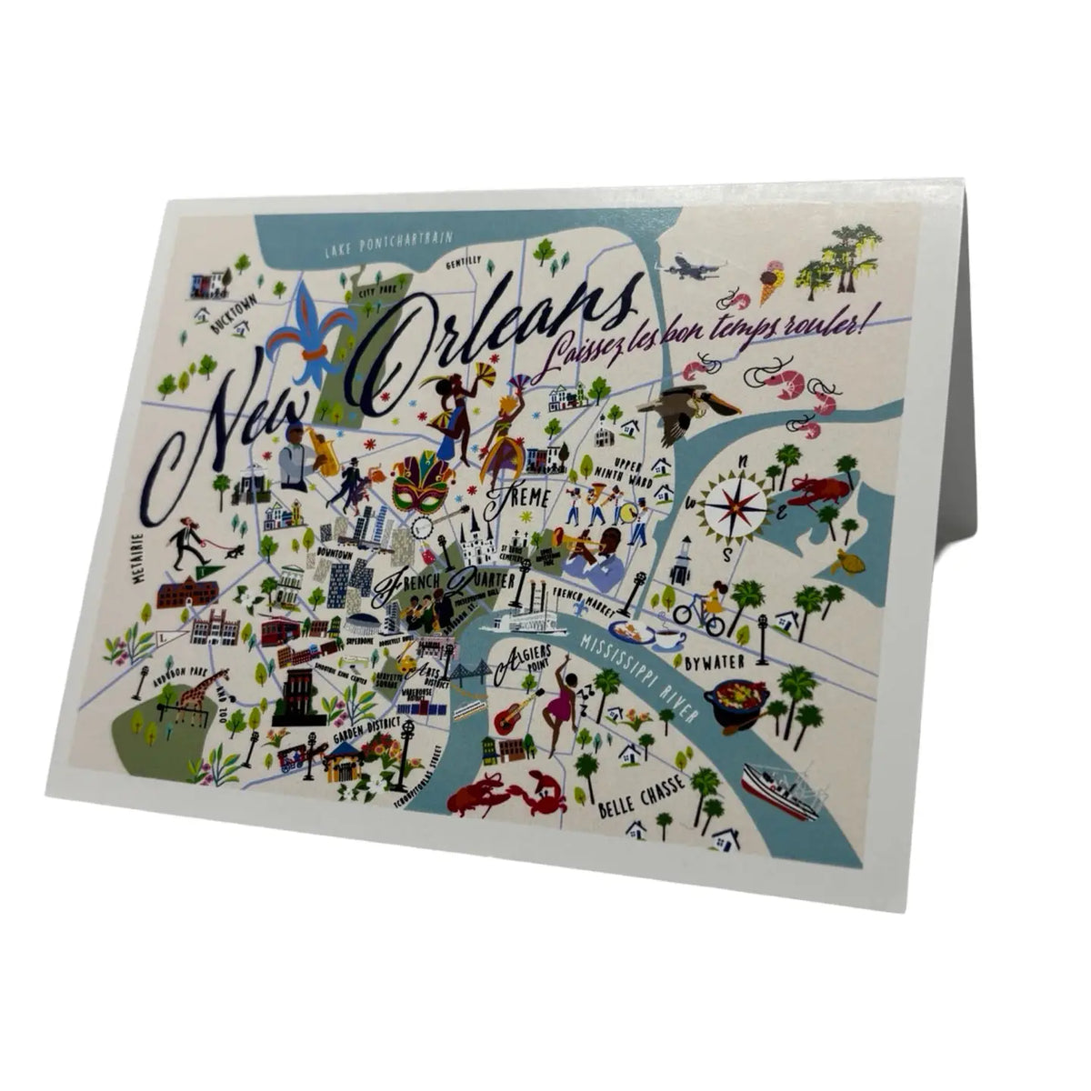 Galleyware New Orleans Note Card with Envelope - Little Miss Muffin Children & Home