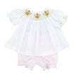 Lulu Bebe Emma Smock Turkeys Bishop Style Bloomer Set with White Top - Little Miss Muffin Children & Home