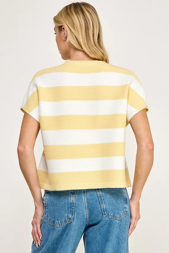 Ellison Butter Striped Soft Ribbed Knit Sweater - Little Miss Muffin Children & Home