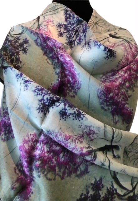 Nina J Autumn Gray's Silk Scarf - Little Miss Muffin Children & Home