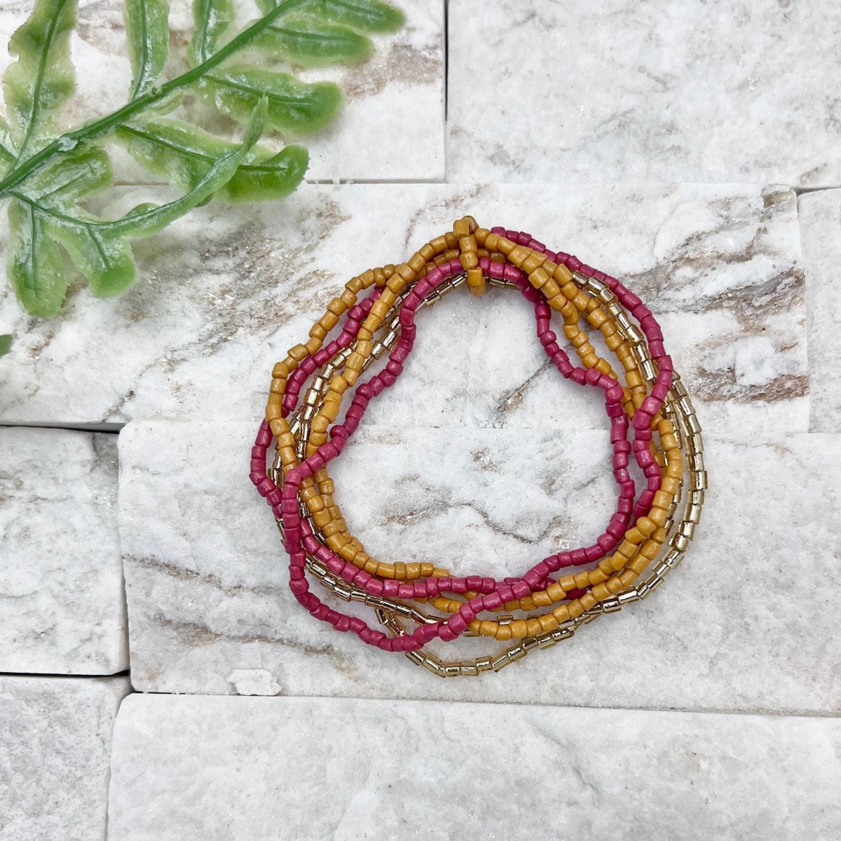 Anju Jewelry Seed-Bead Stretchy Bunch Bracelets – Desert Sands - Little Miss Muffin Children & Home