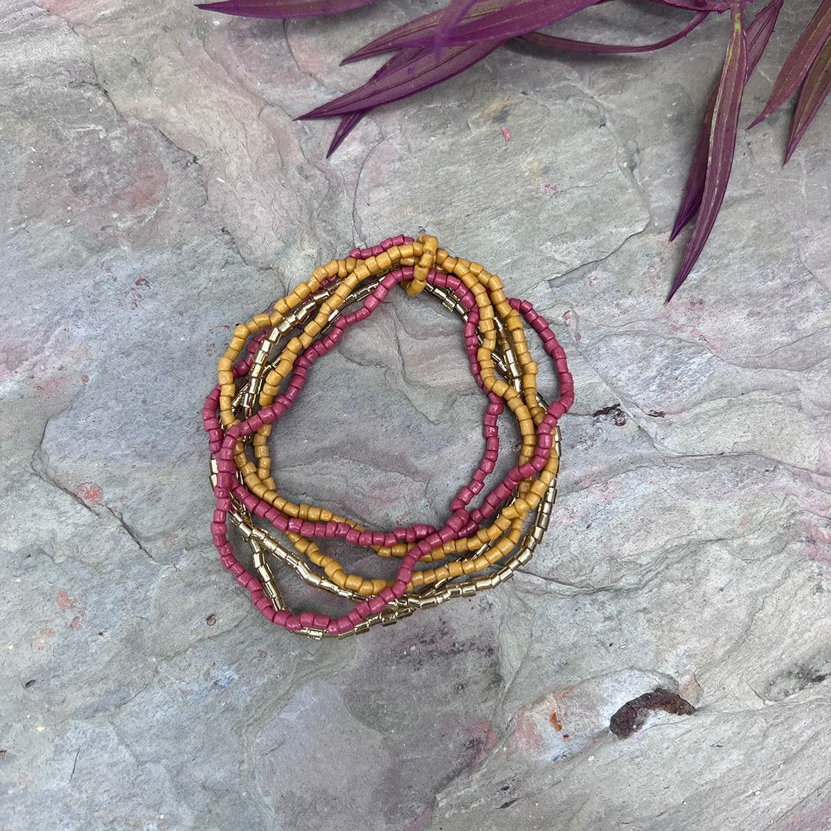 Anju Jewelry Seed-Bead Stretchy Bunch Bracelets – Desert Sands - Little Miss Muffin Children & Home