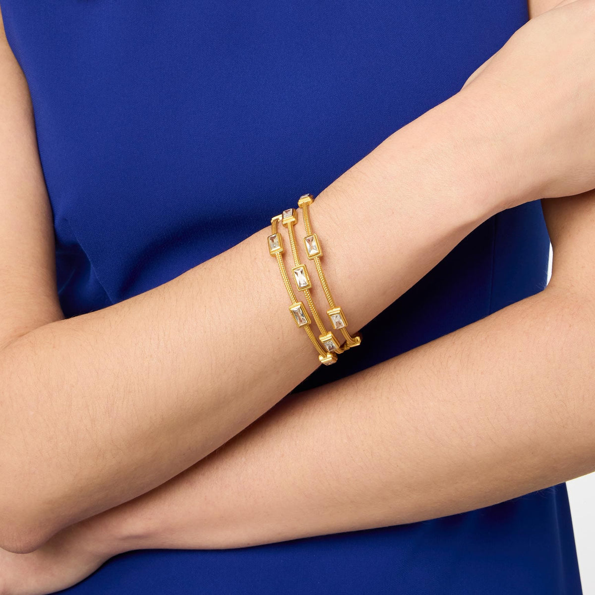 Julie Vos Julie Vos Baguette Bangle, Cubic Zirconia - Little Miss Muffin Children & Home