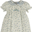 Blue Fallen Leaves Wreath Dress
