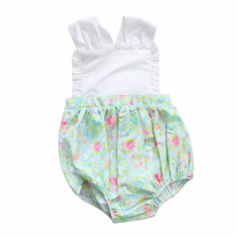 Blue Floral Bowback Bubble