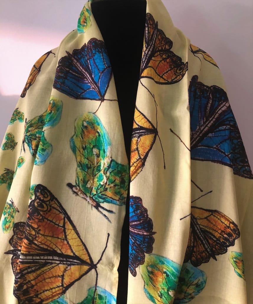 Nina J Butterfly Creation Cotton Scarf - Little Miss Muffin Children & Home