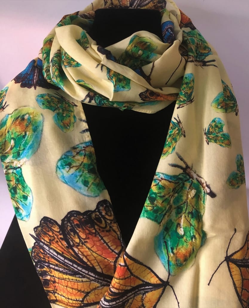 Nina J Butterfly Creation Cotton Scarf - Little Miss Muffin Children & Home