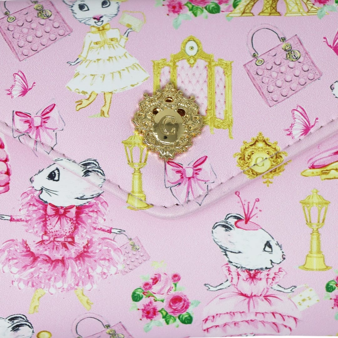 Pink Poppy Pink Poppy Claris the Chicest Mouse in Paris Wallet - Little Miss Muffin Children & Home