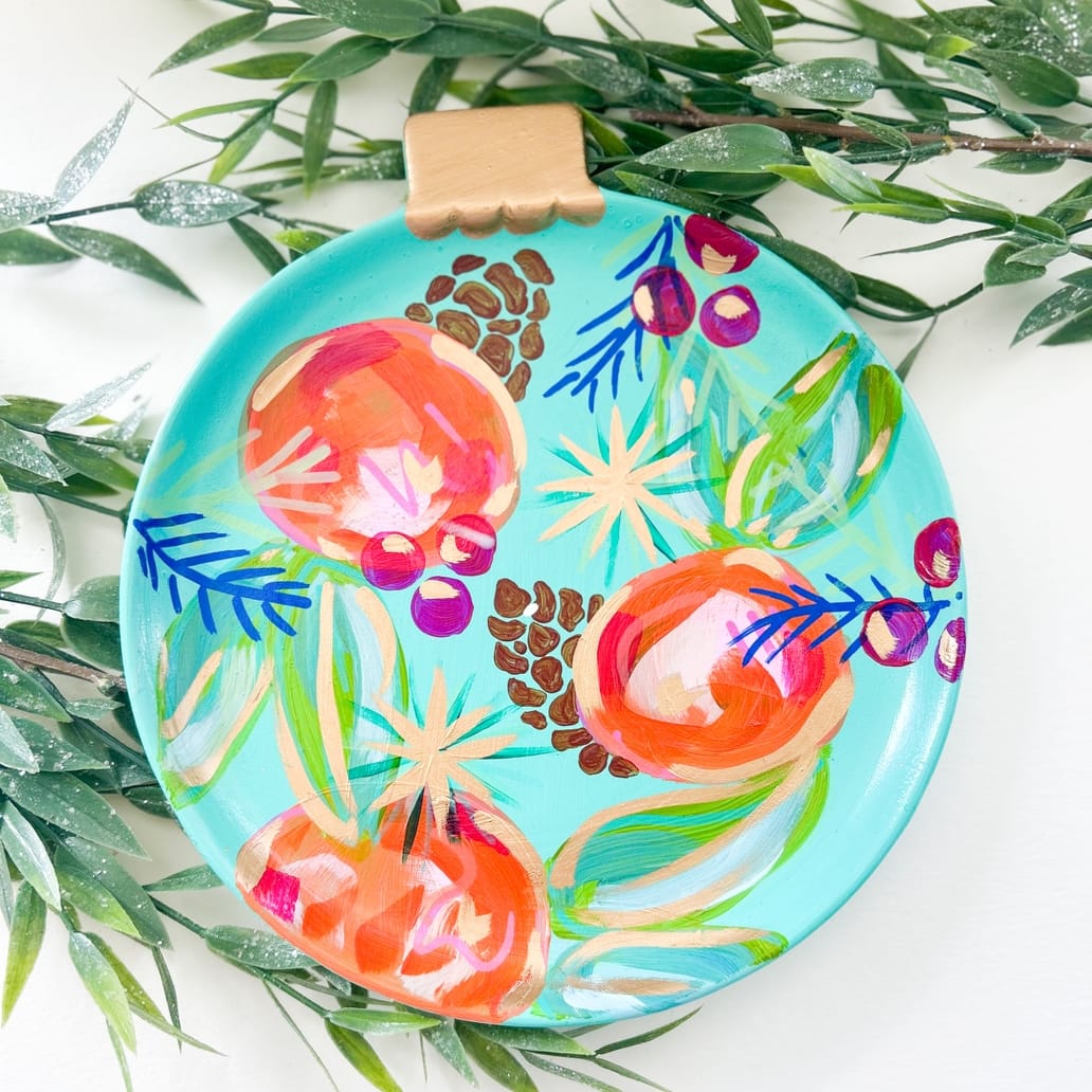 Jessica Reynolds Art Christmas Citrus Ornament Platter - Little Miss Muffin Children & Home