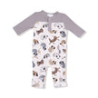 Cozy Pups Romper with Contrast Sleeves