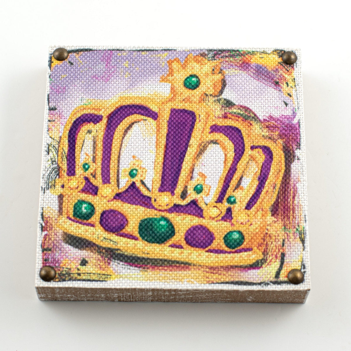 The Parish Line The Parish Line Mardi Gras Crown Art Block - Little Miss Muffin Children & Home