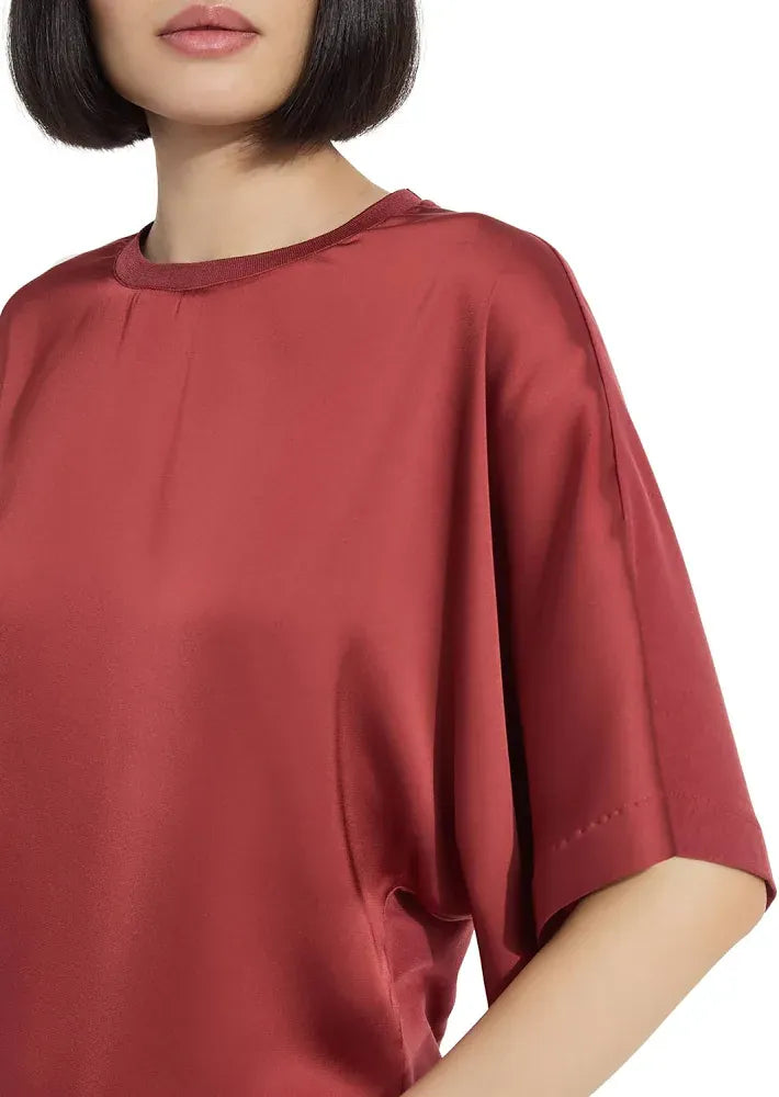 Lysse Ginger Mix-Media Dolman Tee in Copper Blush - Little Miss Muffin Children & Home